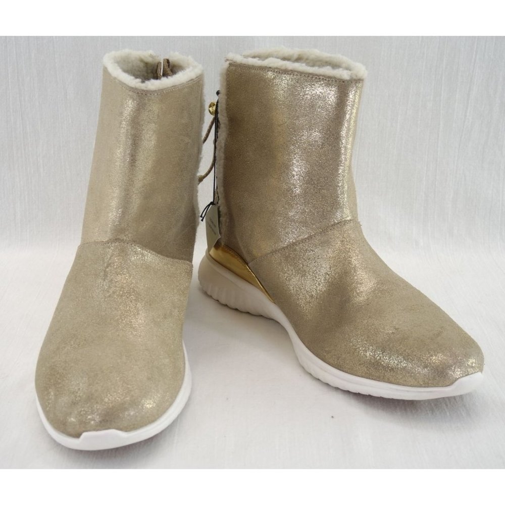 NEW Cole Haan StudioGrand OS Boots | sz 7, Gold, Waterproof